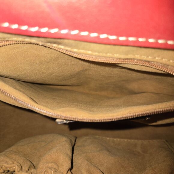 Patricia Nash Ferrara Rust Red 100% Leather Frame Satchel Handbag 14.75"X7.5"X3" - Picture 11 of 14